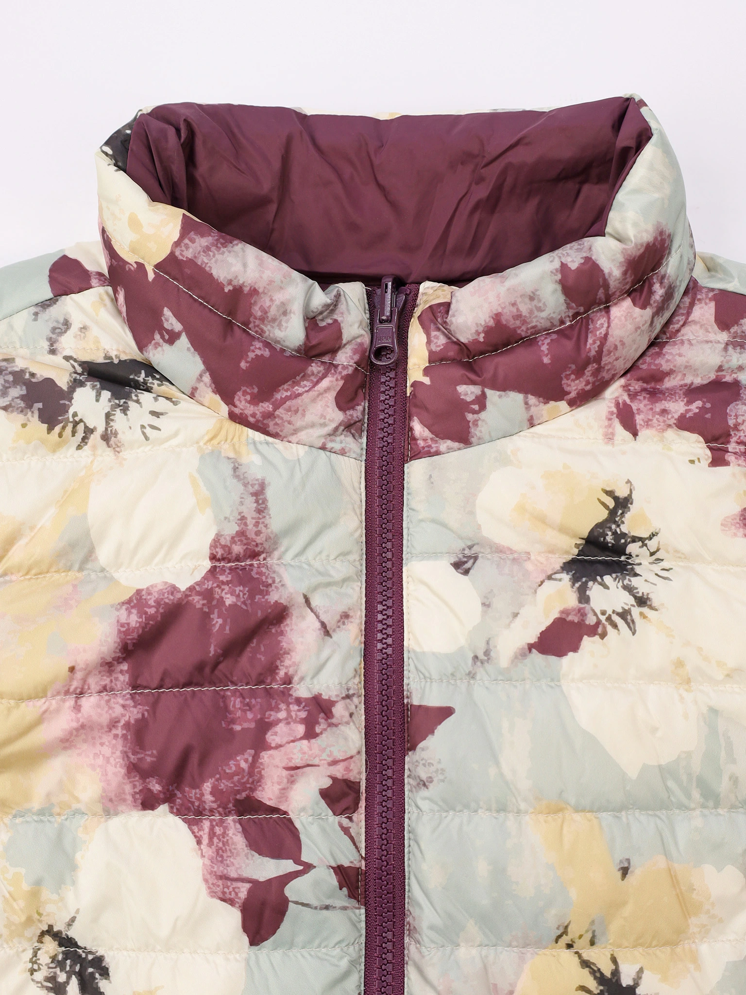 Куртка двухсторонняя фиолетового цвета с цветочным принтом